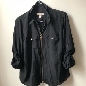 Flowy zip-up Michael Kors shirt